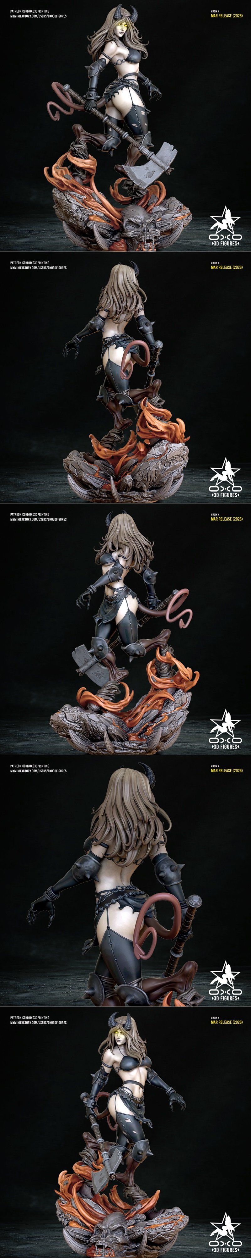 OXO3D魔界X infernus 3D打印模型|OXO3D Figures – Magik X Infernus – 3D Print Model STL