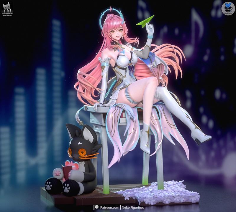 Aemeath角色3D打印模型|Neko Figurines – Aemeath (Wuthering Waves) – 3D Print Model STL