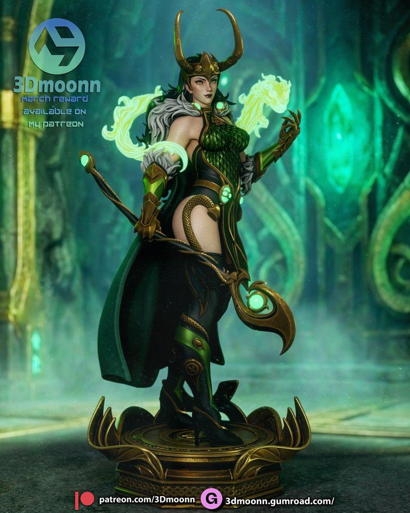 3D打印模型：洛基女士 Marvel Rivals|3Dmoonn – Lady Loki – Marvel Rivals – 3D Print Model STL