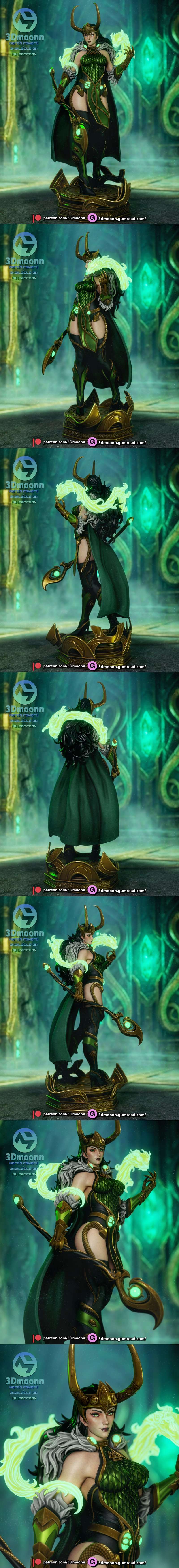 3D打印模型：洛基女士 Marvel Rivals|3Dmoonn – Lady Loki – Marvel Rivals – 3D Print Model STL