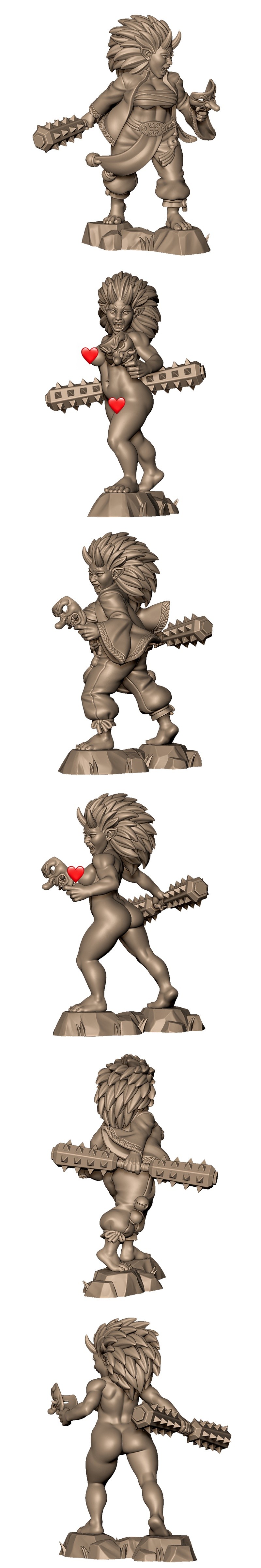 Oni Sister B 3D打印模型|Oni sister B – 3D Print Model STL