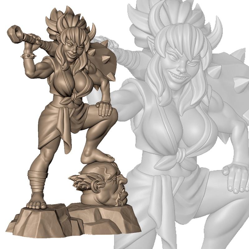 Oni Sister A 3D打印模型|Oni sister A – 3D Print Model STL