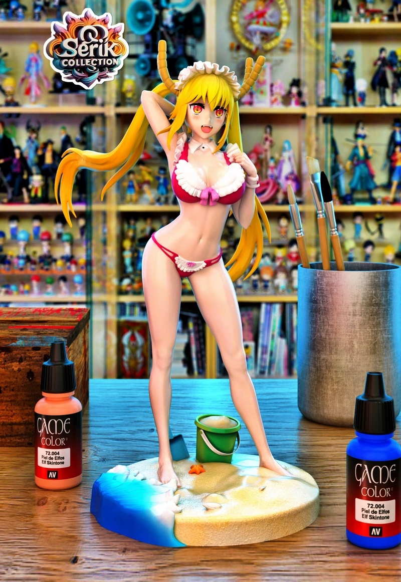 塞尔克收藏 | 《 Kobayashi的龙娘》卡娜与东露 3D打印模型|Serik Collection – Kanna and Tohru – Miss Kobayashis Dragon Maid – 3D Print Model