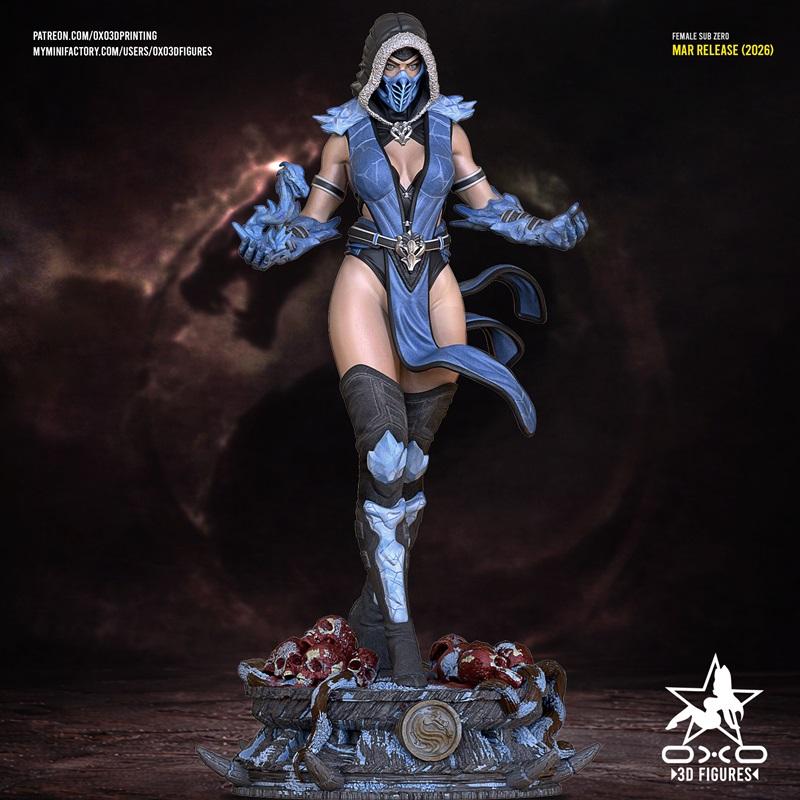 OXO3D女角色亚丝娜3D打印模型|OXO3D Figures – Female Sub Zero – 3D Print Model STL