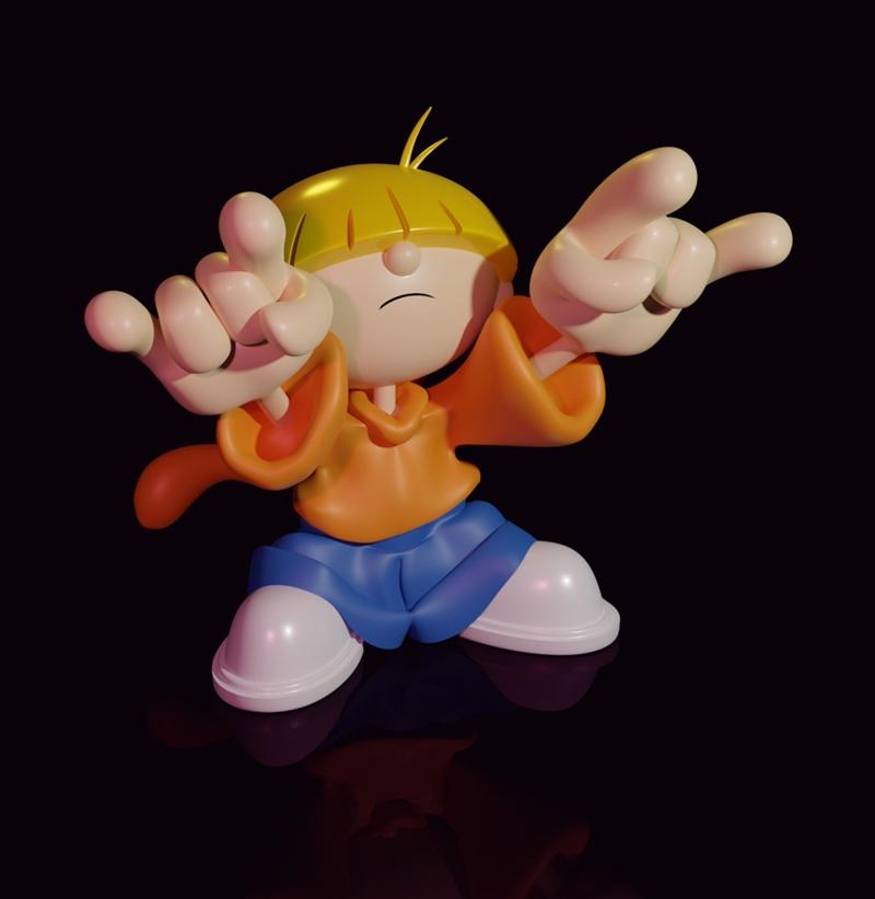 Number Four KND – 邻里小鬼 – 3D打印模型|Number Four KND – The Neighborhood Kids – 3D Print Model STL