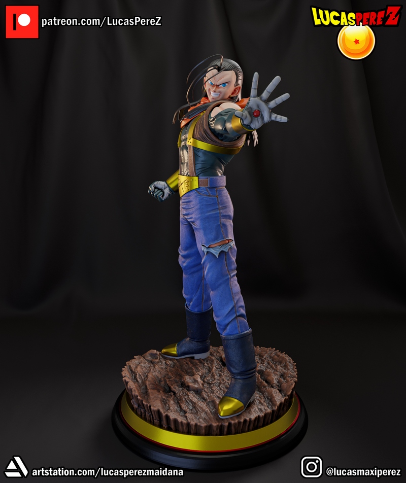 超级安卓17 3D打印模型|Lucas Perez – Super Android 17 – 3D Print Model