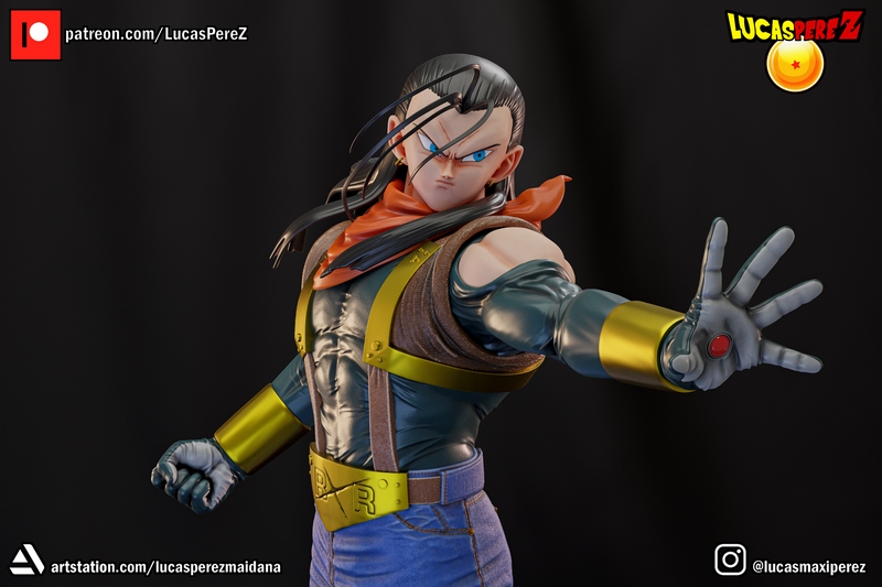超级安卓17 3D打印模型|Lucas Perez – Super Android 17 – 3D Print Model