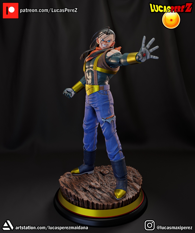 超级安卓17 3D打印模型|Lucas Perez – Super Android 17 – 3D Print Model
