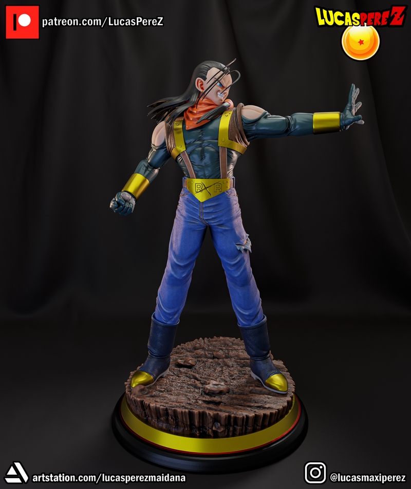超级安卓17 3D打印模型|Lucas Perez – Super Android 17 – 3D Print Model