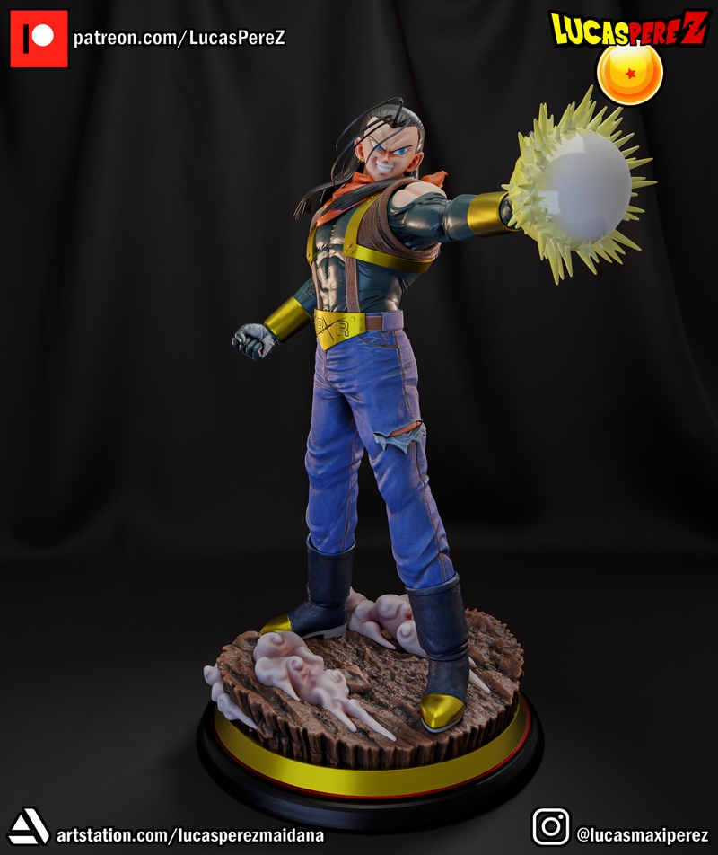 超级安卓17 3D打印模型|Lucas Perez – Super Android 17 – 3D Print Model