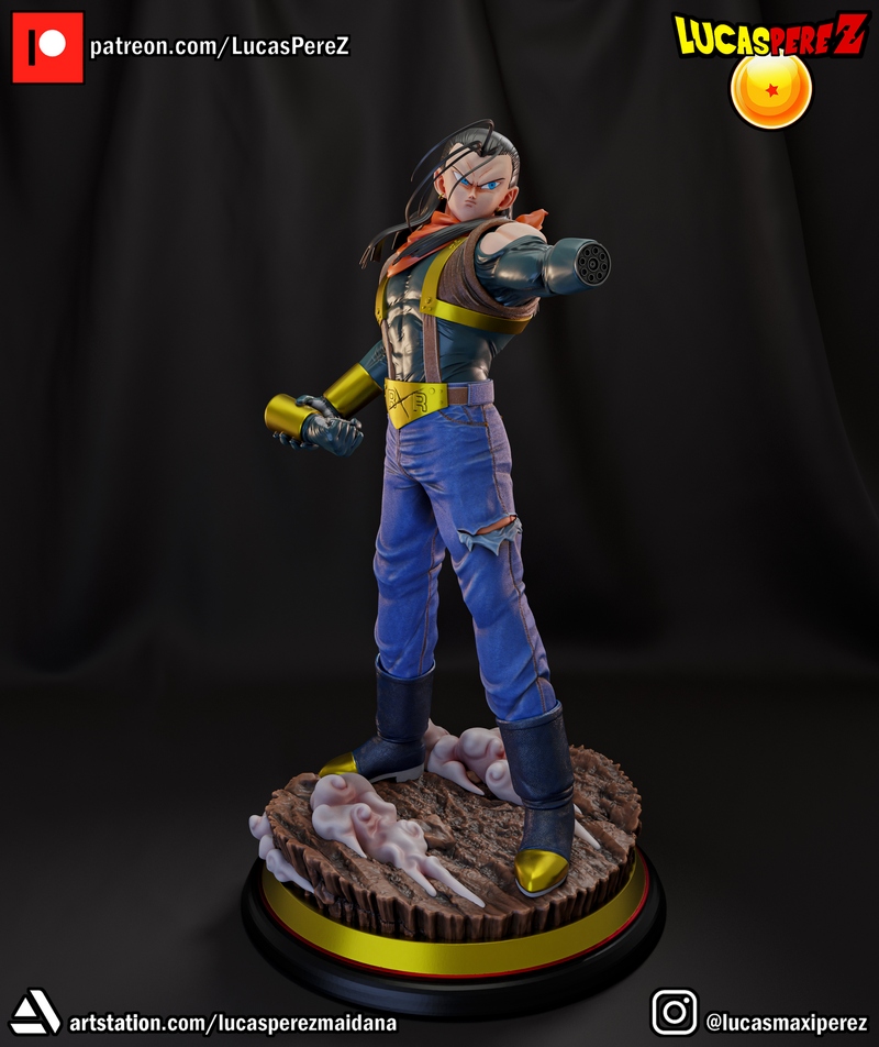 超级安卓17 3D打印模型|Lucas Perez – Super Android 17 – 3D Print Model