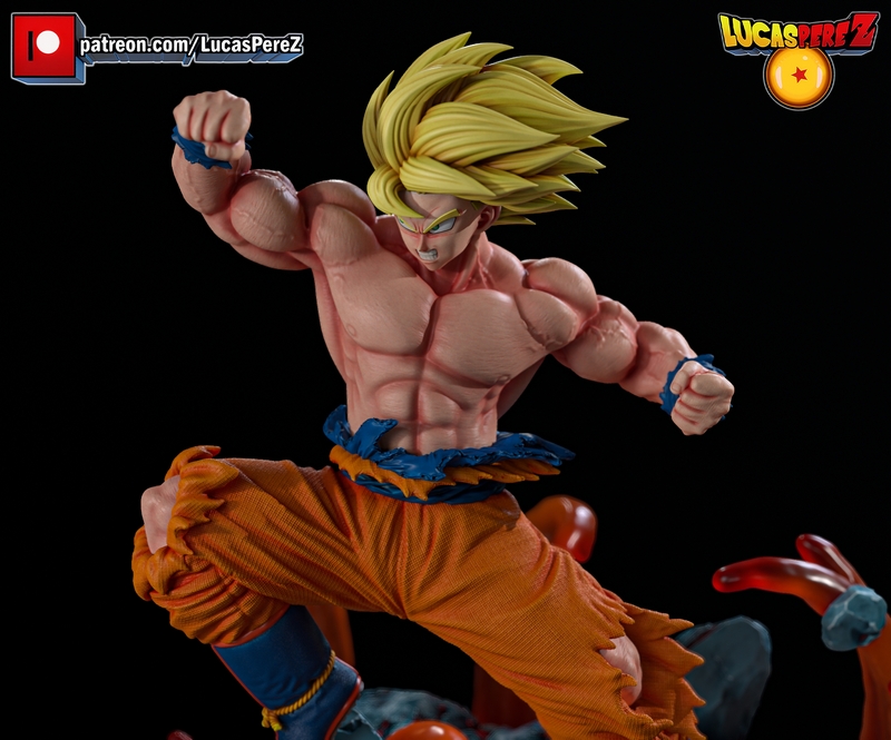 卢卡斯·佩雷斯 3D打印模型：悟空SSJ形态|Lucas Perez – Goku SSJ – 3D Print Model