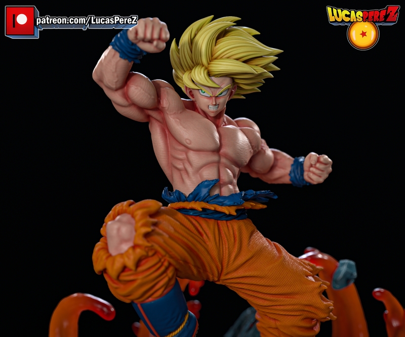 卢卡斯·佩雷斯 3D打印模型：悟空SSJ形态|Lucas Perez – Goku SSJ – 3D Print Model