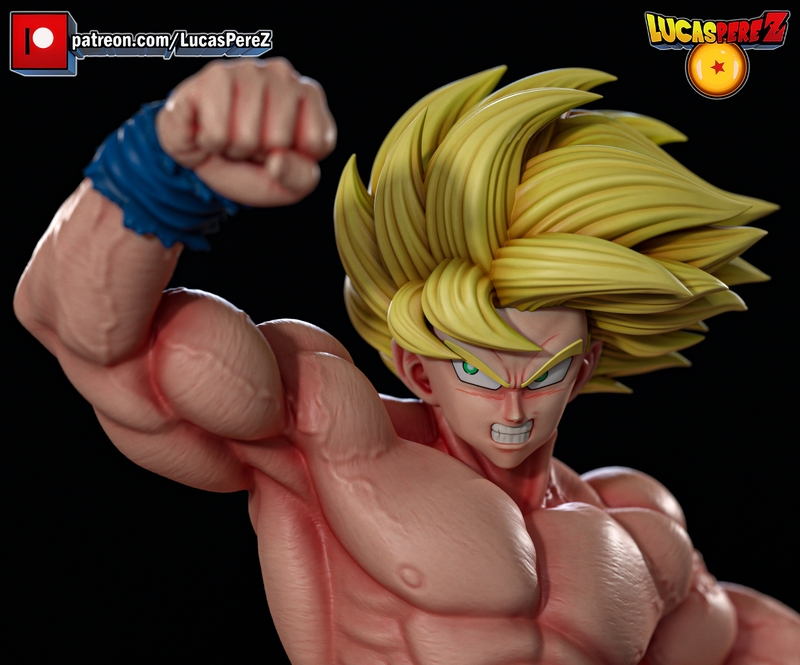 卢卡斯·佩雷斯 3D打印模型：悟空SSJ形态|Lucas Perez – Goku SSJ – 3D Print Model