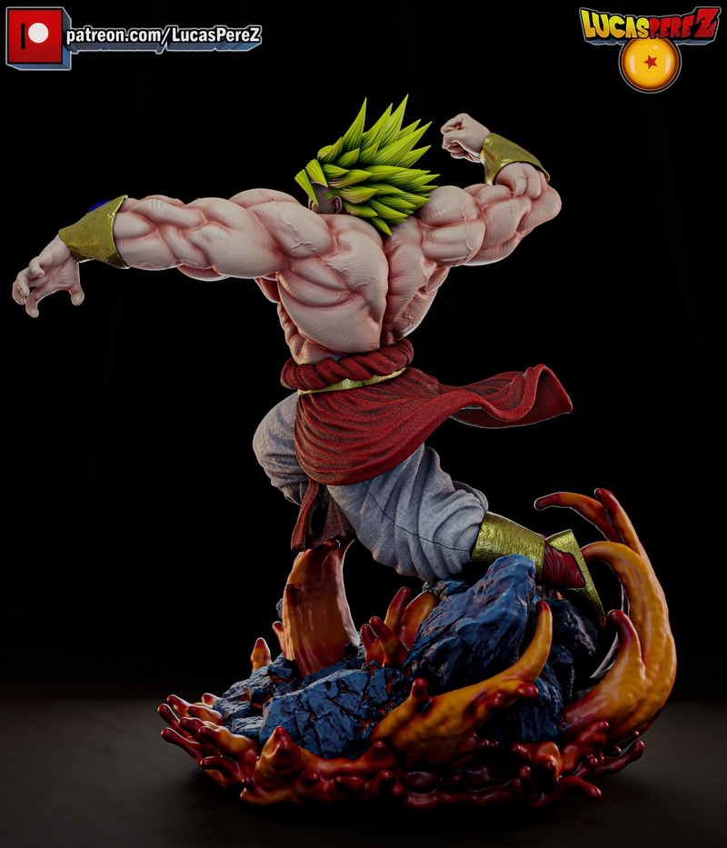 卢卡斯·佩雷斯 拓扑战士SSJ 3D打印模型|Lucas Perez – Broly SSJ – 3D Print Model