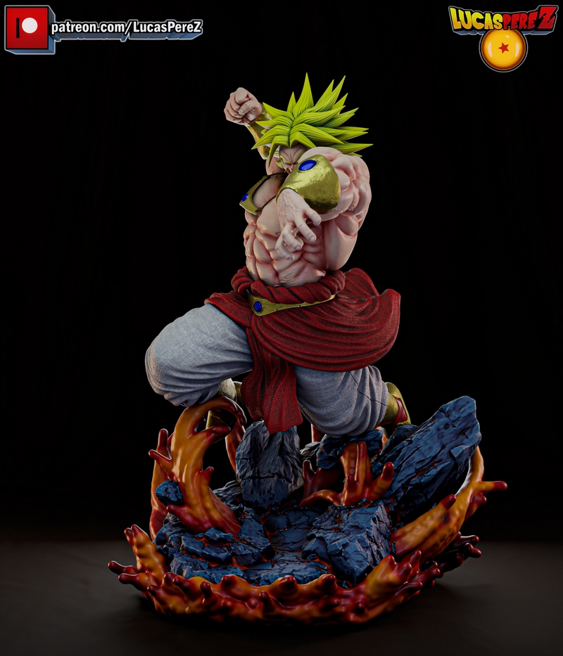 卢卡斯·佩雷斯 拓扑战士SSJ 3D打印模型|Lucas Perez – Broly SSJ – 3D Print Model