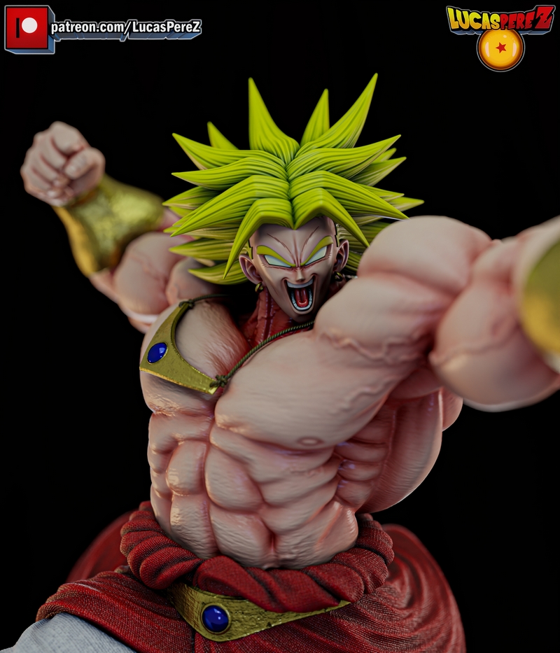 卢卡斯·佩雷斯 拓扑战士SSJ 3D打印模型|Lucas Perez – Broly SSJ – 3D Print Model