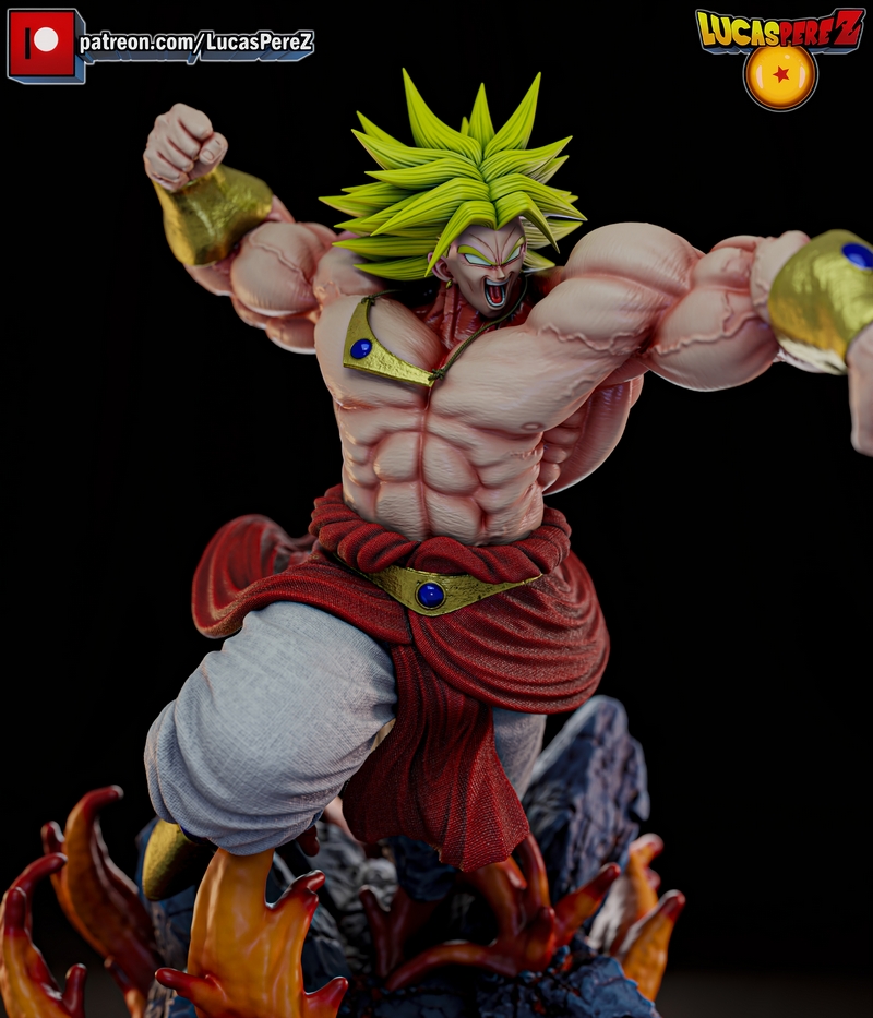 卢卡斯·佩雷斯 拓扑战士SSJ 3D打印模型|Lucas Perez – Broly SSJ – 3D Print Model