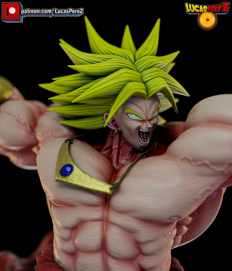 卢卡斯·佩雷斯 拓扑战士SSJ 3D打印模型|Lucas Perez – Broly SSJ – 3D Print Model