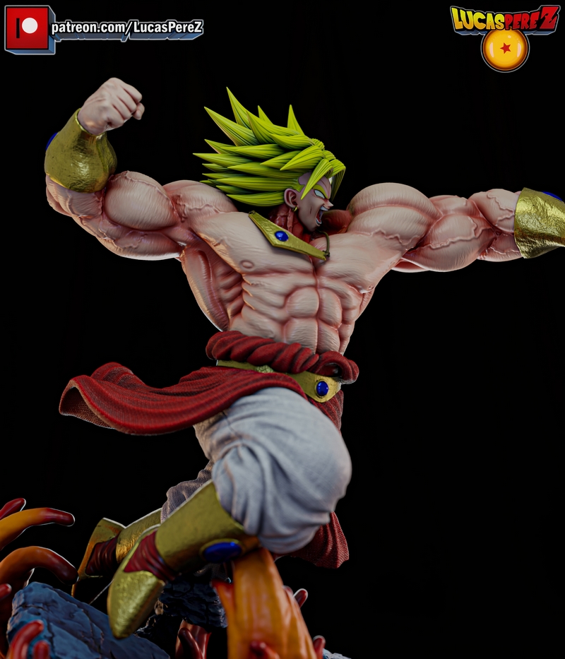 卢卡斯·佩雷斯 拓扑战士SSJ 3D打印模型|Lucas Perez – Broly SSJ – 3D Print Model