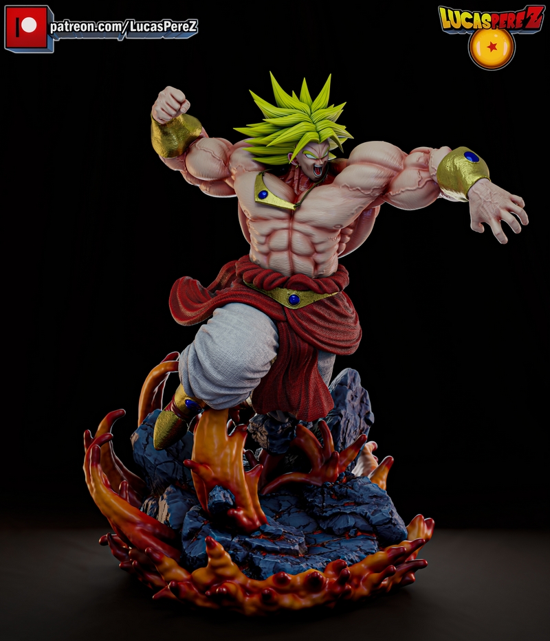 卢卡斯·佩雷斯 拓扑战士SSJ 3D打印模型|Lucas Perez – Broly SSJ – 3D Print Model