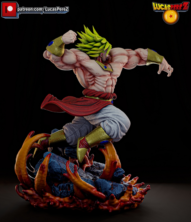 卢卡斯·佩雷斯 拓扑战士SSJ 3D打印模型|Lucas Perez – Broly SSJ – 3D Print Model