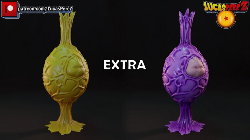 卢卡斯·佩雷斯 超级布布茧 3D打印模型|Lucas Perez – Super Buu Cocoon – 3D Print Model