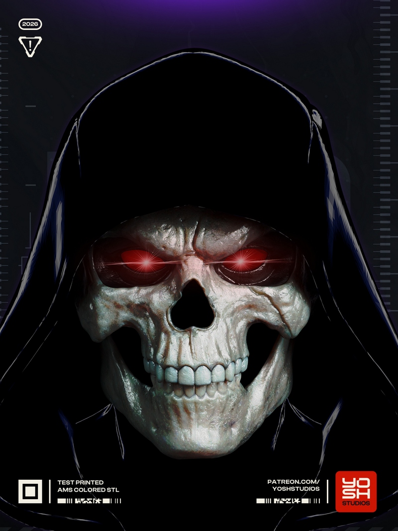 Yosh Studios - 骨头怪面具 - 3D打印模型|Yosh Studios – Skeletor Mask – 3D Print Model