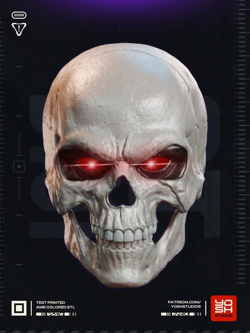 Yosh Studios - 骨头怪面具 - 3D打印模型|Yosh Studios – Skeletor Mask – 3D Print Model