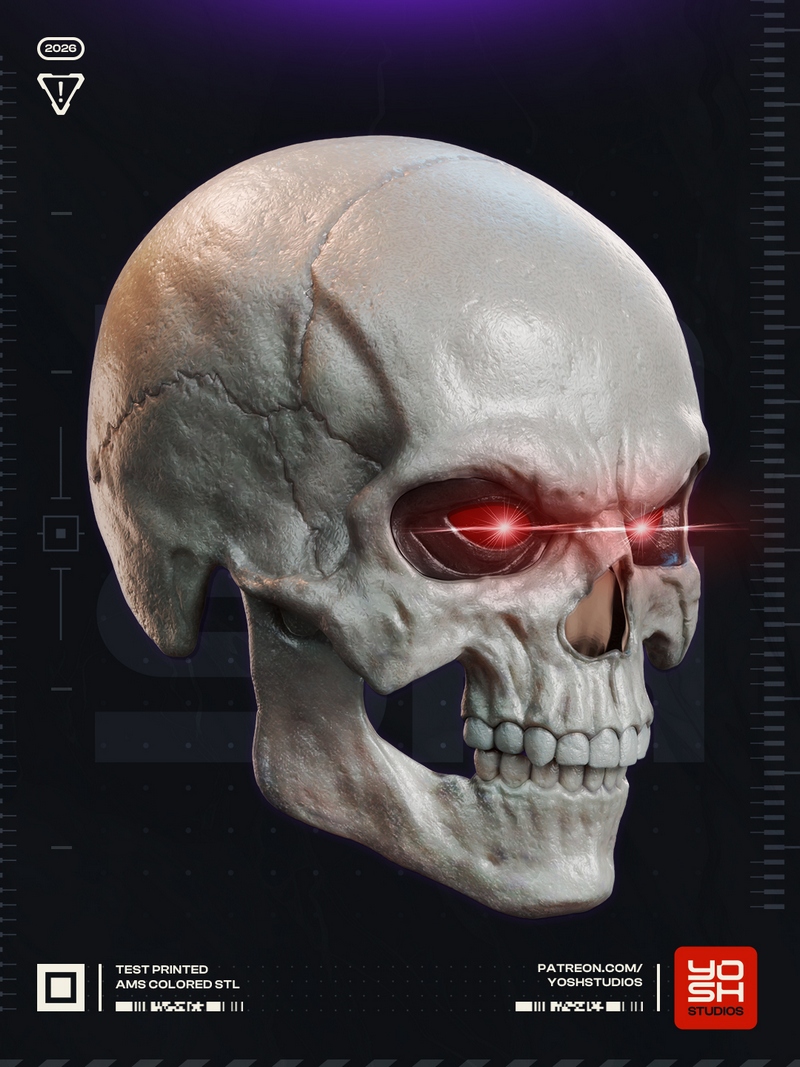 Yosh Studios - 骨头怪面具 - 3D打印模型|Yosh Studios – Skeletor Mask – 3D Print Model