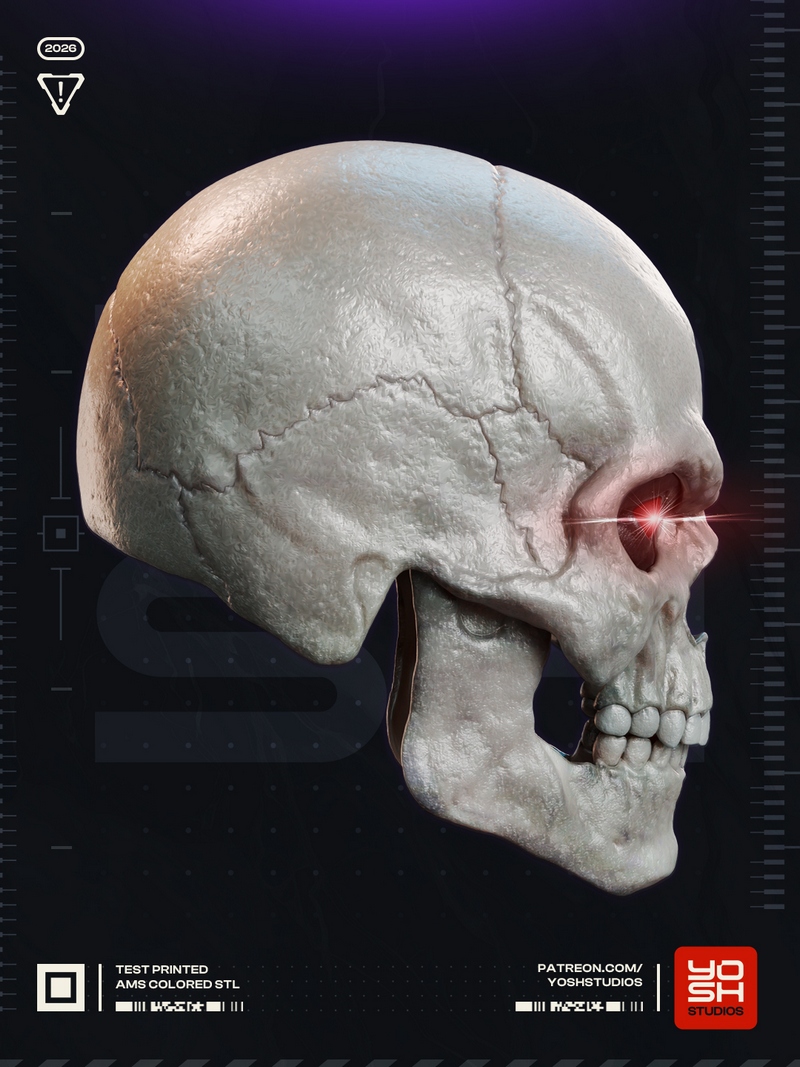 Yosh Studios - 骨头怪面具 - 3D打印模型|Yosh Studios – Skeletor Mask – 3D Print Model