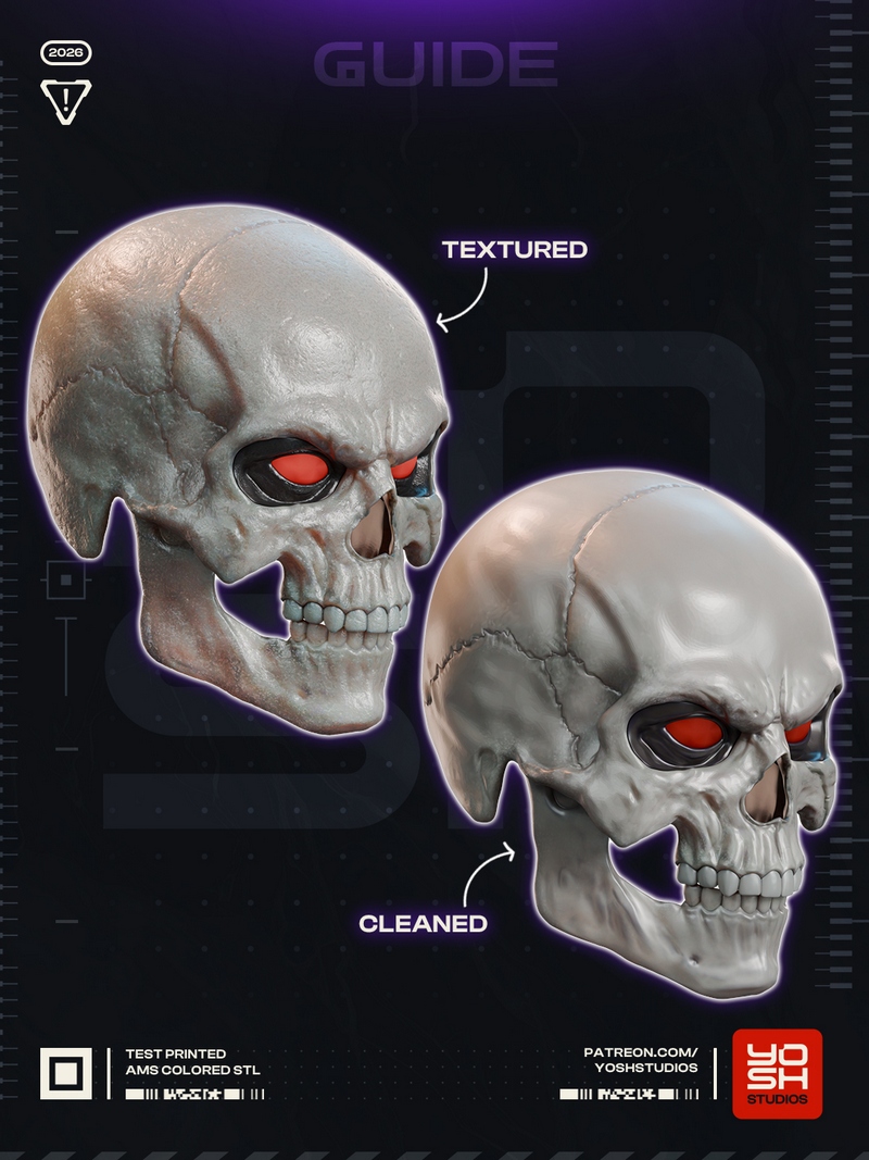 Yosh Studios - 骨头怪面具 - 3D打印模型|Yosh Studios – Skeletor Mask – 3D Print Model