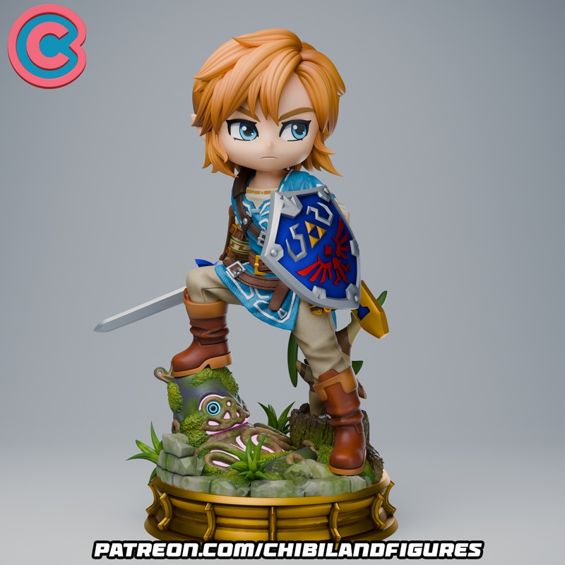 宝可梦3D打印模型-林克-旷野之息|Chibi Land Figures – Link – Breath of The Wild – 3D Print Model
