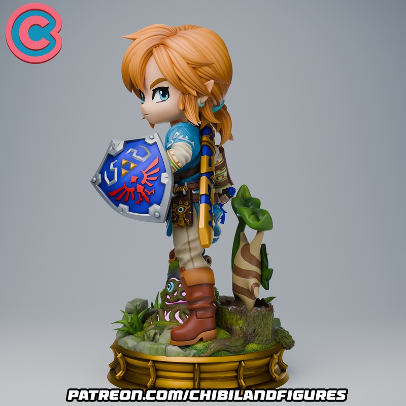 宝可梦3D打印模型-林克-旷野之息|Chibi Land Figures – Link – Breath of The Wild – 3D Print Model