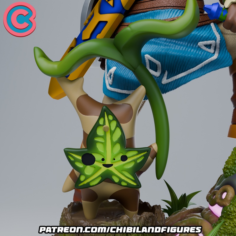 宝可梦3D打印模型-林克-旷野之息|Chibi Land Figures – Link – Breath of The Wild – 3D Print Model
