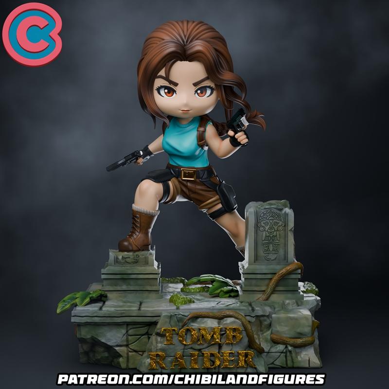 小尺寸乐高风格 Lara Croft 泰坦尼克号3D打印模型|Chibi Land Figures – Tomb Raider – Lara Croft – 3D Print Model STL