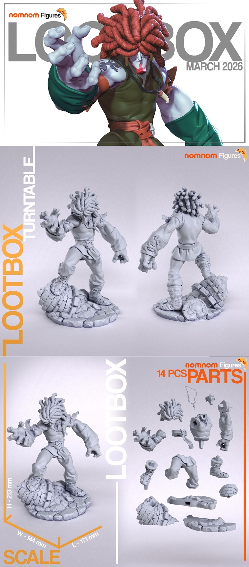 宁宁模型-最终幻想IX-艾尔玛兰特3D打印模型|Nomnom Figures – Amarant – Final Fantasy IX – 3D Print Model STL