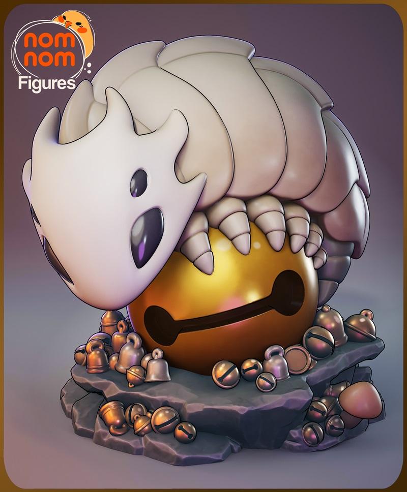Hollow Knight Silksong 搞笑小恶魔3D打印模型|Nomnom Figures – Chibi Bell Beast – Hollow Knight Silksong – 3D Print Model STL
