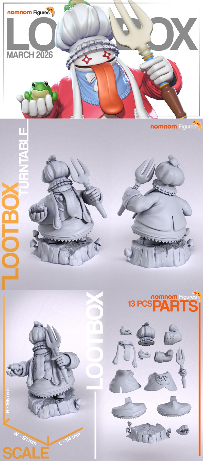 诺姆模型-昆娜奎恩-最终幻想IX|Nomnom Figures – Quina Quen – Final Fantasy IX – 3D Print Model STL