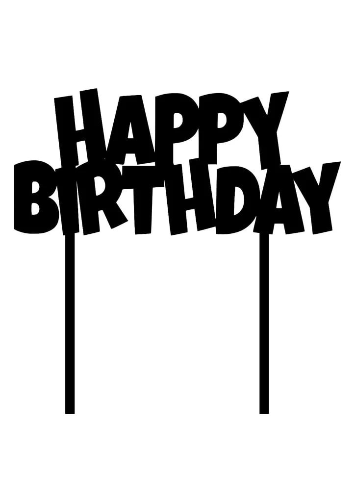 3D打印生日蛋糕装饰模型-动漫角色生日派对主题款|Happy Birthday cake topper – 3D Print Model