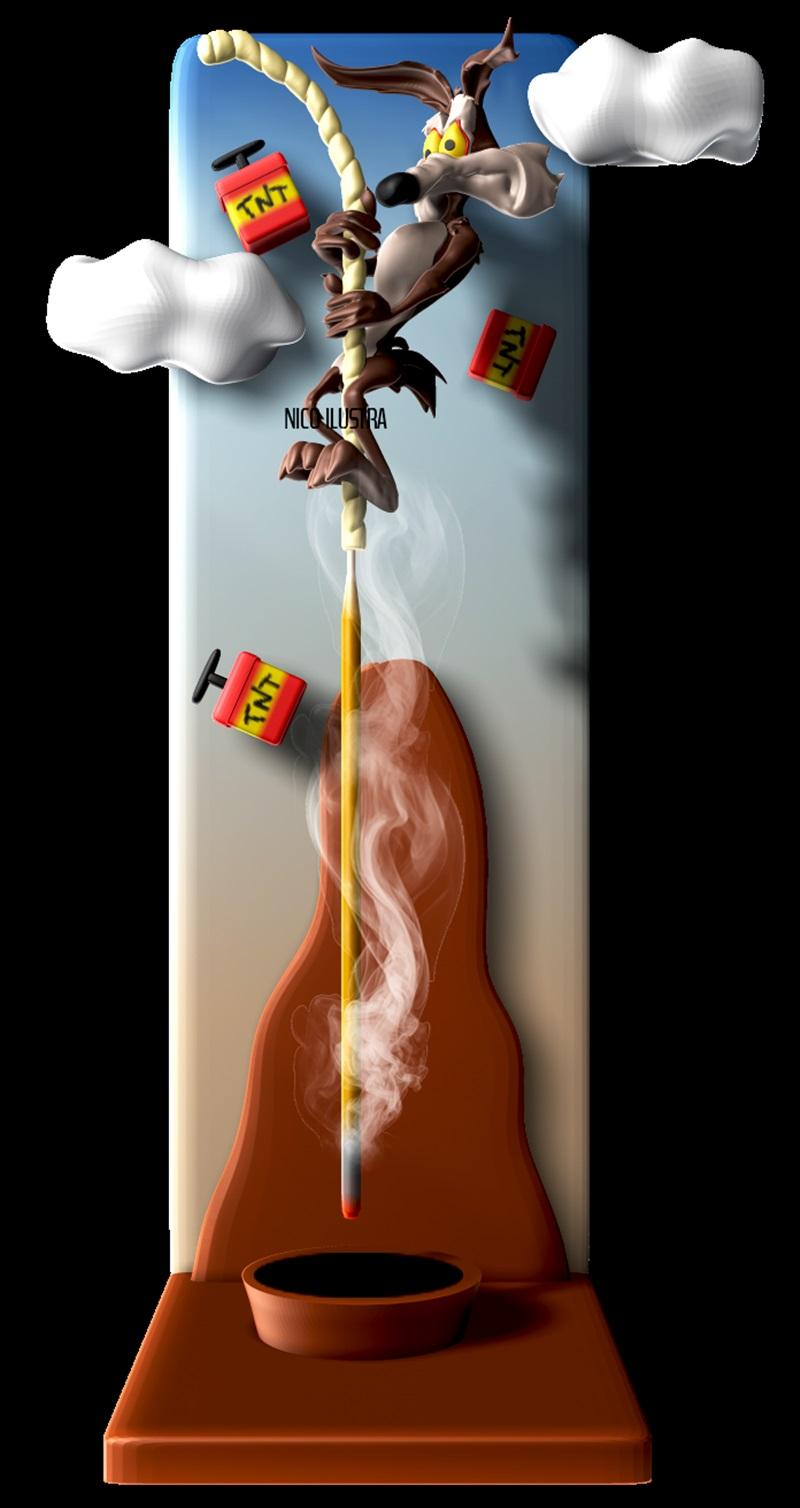 coyote香薰烧瓶 3D打印模型|Coyote Incense Burner – 3D Print Model STL