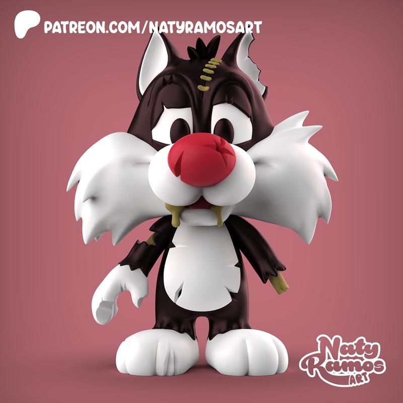 Naty Ramos 3D打印模型：赛尔维斯特Chibi僵尸|Naty Ramos Art – Sylvester Chibi Zombie – 3D Print Model STL