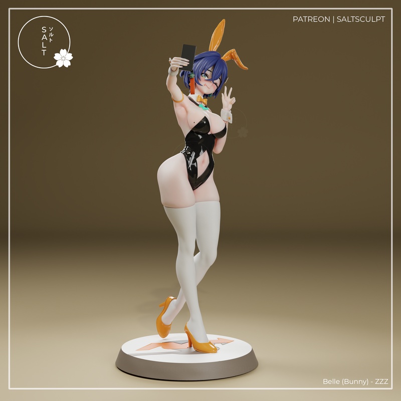 SaltSculpt匠心打造《崩坏：星穹铁道》兔耳角色3D打印模型|SaltSculpt – Belle (Bunny) – Zenless Zone Zero – 3D Print Model