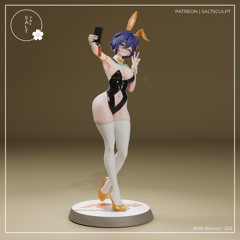 SaltSculpt匠心打造《崩坏：星穹铁道》兔耳角色3D打印模型|SaltSculpt – Belle (Bunny) – Zenless Zone Zero – 3D Print Model