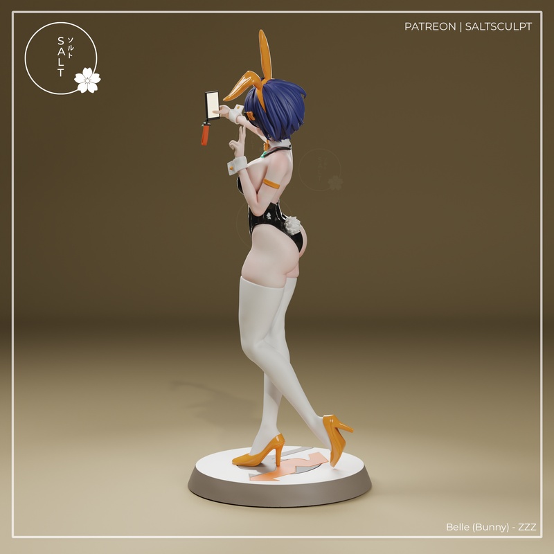 SaltSculpt匠心打造《崩坏：星穹铁道》兔耳角色3D打印模型|SaltSculpt – Belle (Bunny) – Zenless Zone Zero – 3D Print Model