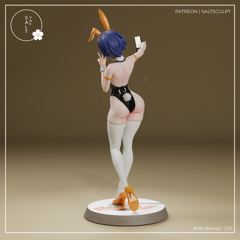 SaltSculpt匠心打造《崩坏：星穹铁道》兔耳角色3D打印模型|SaltSculpt – Belle (Bunny) – Zenless Zone Zero – 3D Print Model