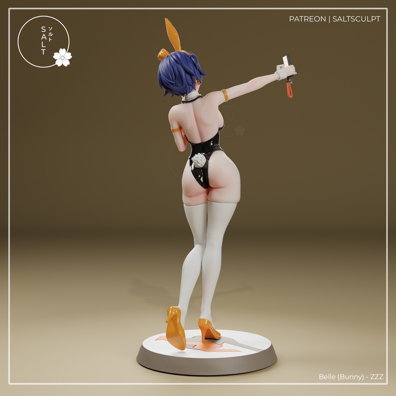 SaltSculpt匠心打造《崩坏：星穹铁道》兔耳角色3D打印模型|SaltSculpt – Belle (Bunny) – Zenless Zone Zero – 3D Print Model