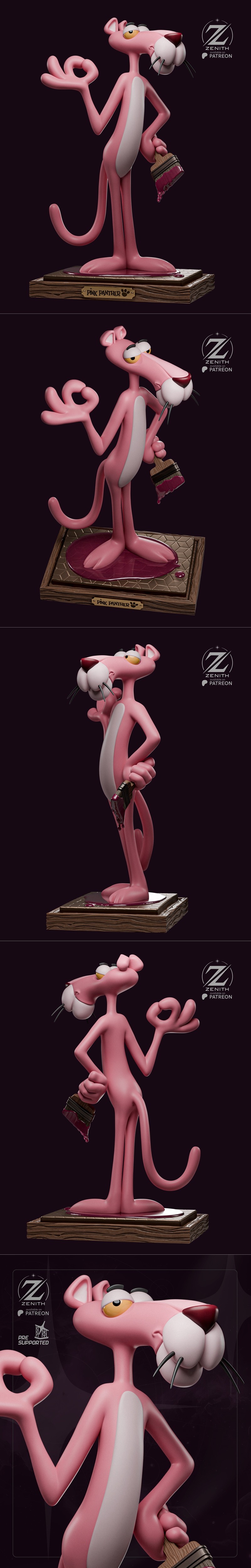粉红豹 3D打印模型|Zenith Studios – Pink Panther – 3D Print Model STL