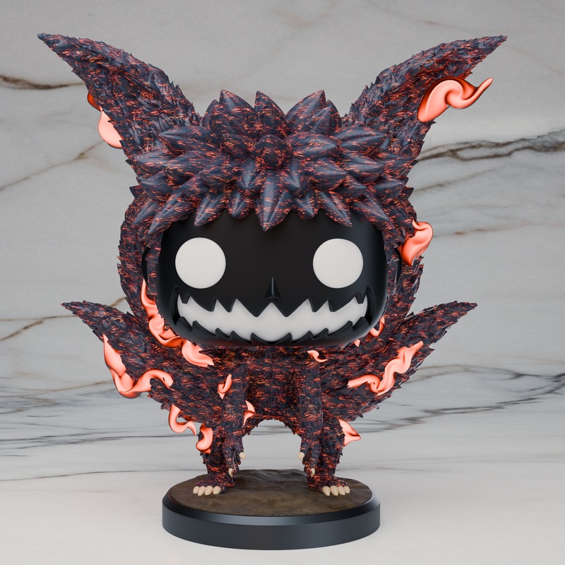 Naruto宇智波斑 3D打印模型|Chibi Land Figures – Naruto – Kyuubi 4 Tails – 3D Print Model