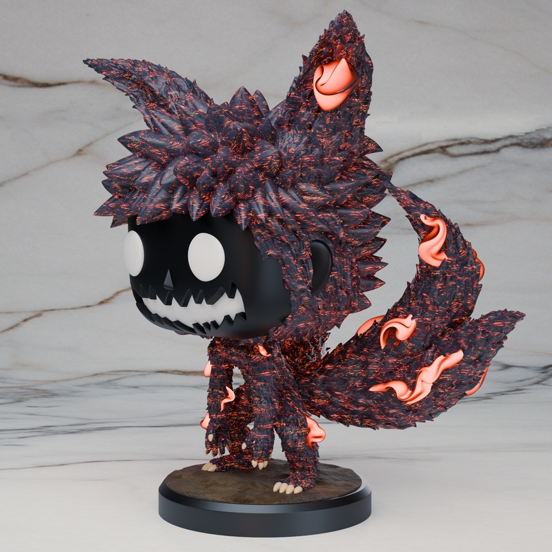 Naruto宇智波斑 3D打印模型|Chibi Land Figures – Naruto – Kyuubi 4 Tails – 3D Print Model